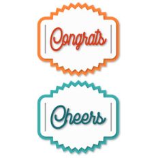 gift tag ribbon sawtooth sliders congrats cheers