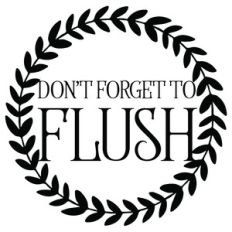 don't forget to flush