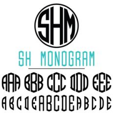 sh monogram font