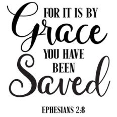 by his grace saved