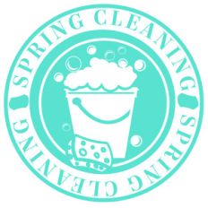 spring cleaning label
