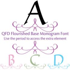qfd flourished base monogram font