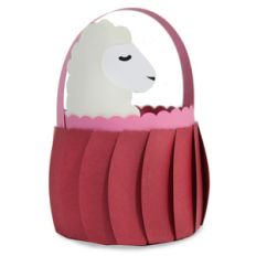 cute llama basket