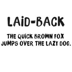 cg laid-back font