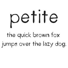cg petite font