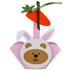teddy as a bunny - easter basket with tag