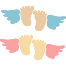 baby feet with angel wings