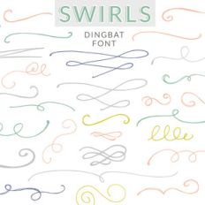 swirls dingbat font by angie makes