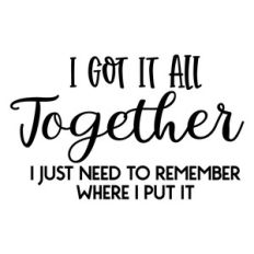 i got it all together i just need to remember where i put it