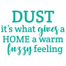 dust it's what gives a home a warm fuzzy feeling
