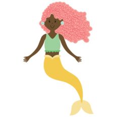 mermaid with pink hair