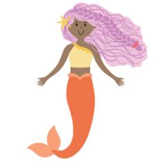 mermaid with purple hair