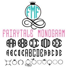 fairytale monogram font