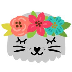 seal with flower crown
