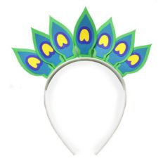 peacock floral headband