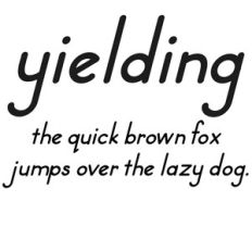 cg yielding font