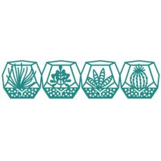 terrariums repeating border