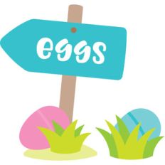 egg hunt sign