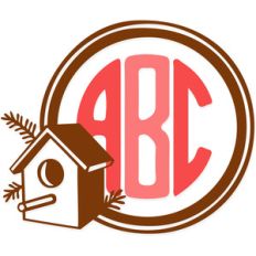 birdhouse monogram frame
