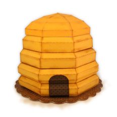 beehive 3d form with compartment