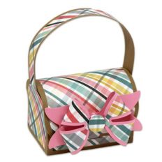 handled gift bag with 3d paper bow