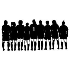 girls soccer team silhouette