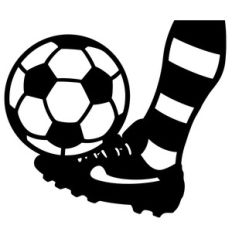soccer ball kick silhouette