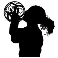 soccer ball kiss silhouette