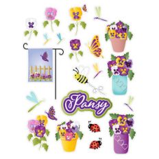 pansy planner stickers
