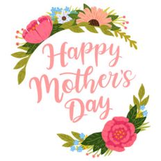 happy mother's day with flowers