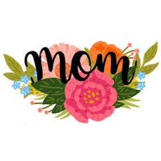 mom with flowers