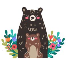 momma bear with cub