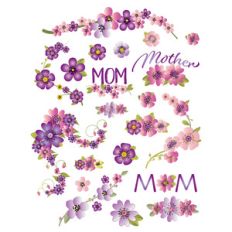 mother's day floral planner stickers