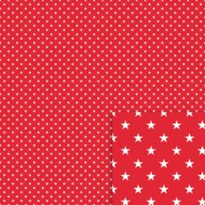 red and white stars background paper