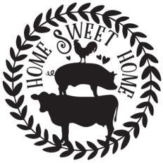 home sweet home farmhouse wreath