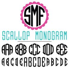scallop monogram font
