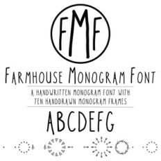 farmhouse monogram font