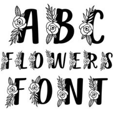 flowers font