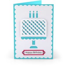 5x7 happy birthday cake card