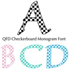 qfd checkerboard monogram font