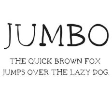cg jumbo font
