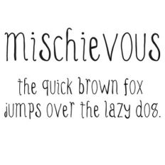 cg mischievous font