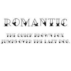 cg romantic font