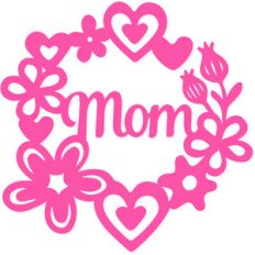 mom floral wreath
