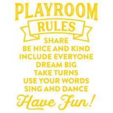 playroom rules
