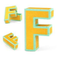 3d f letter box