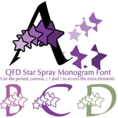 qfd star spray monogram font