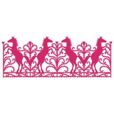 magical unicorns repeating border