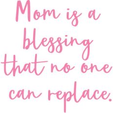 mom is a blessing that no one can replace.