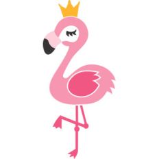 flamingo and crown